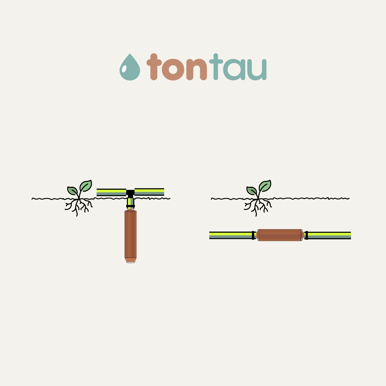 Gartenbewässerung mit Tonelementen
