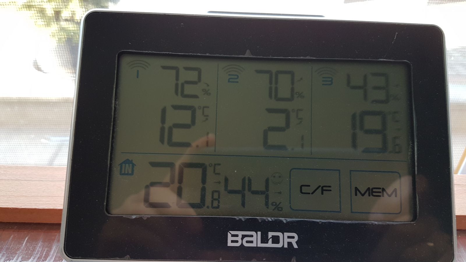 Greenhouse thermometer: 