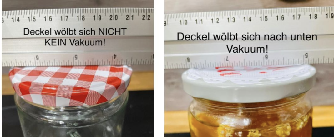 Vakuum-Test beim Einkochen