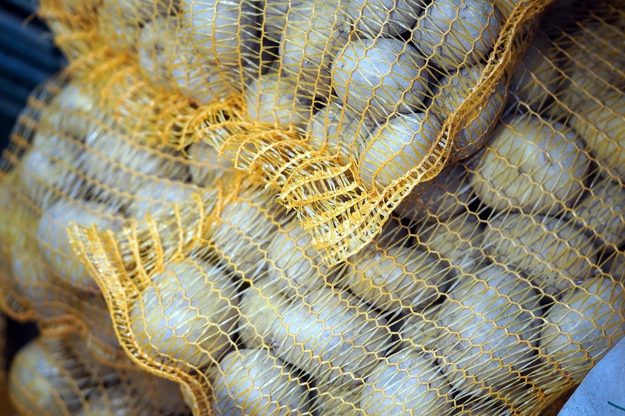 Potato in sacks