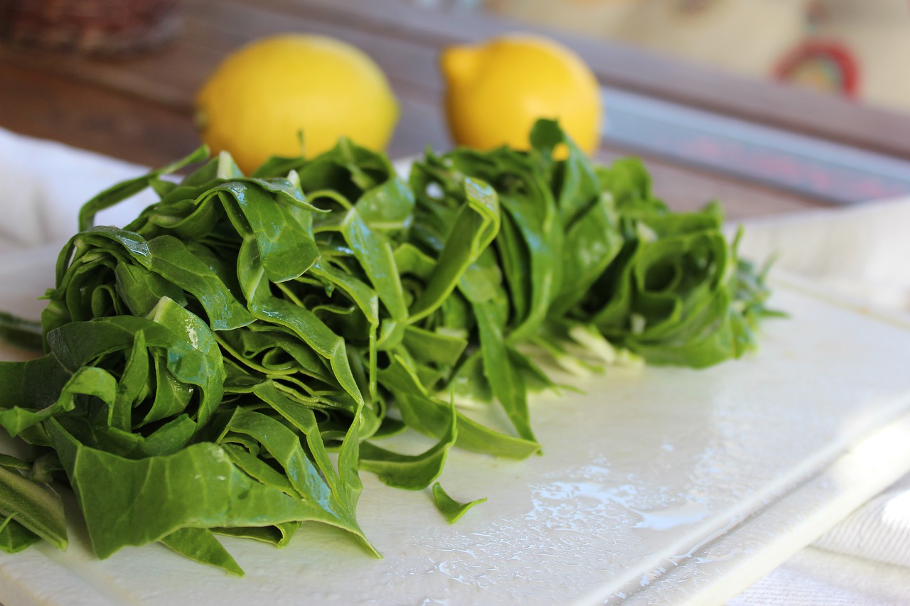chopped chard leaves