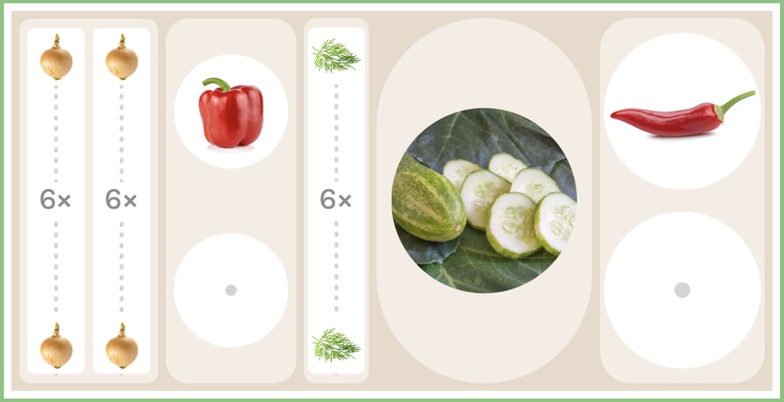 Main crop for raised bed with peppers and chilli