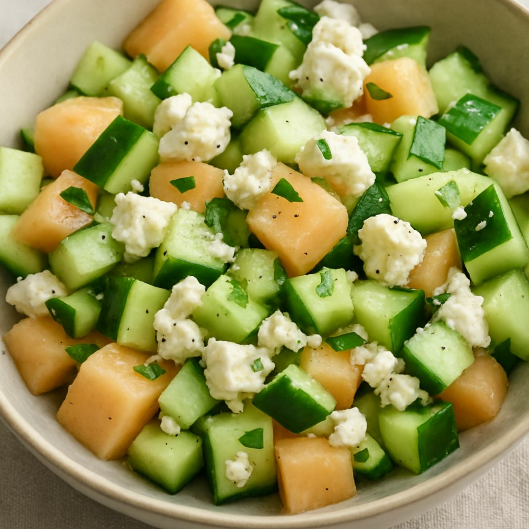 Scharfer gurken melonen salat 