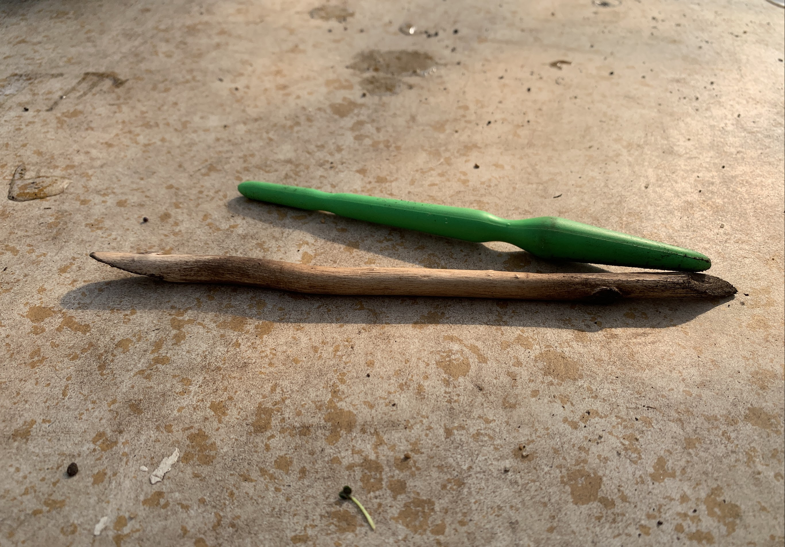 Wooden pricking stick and pricking rod