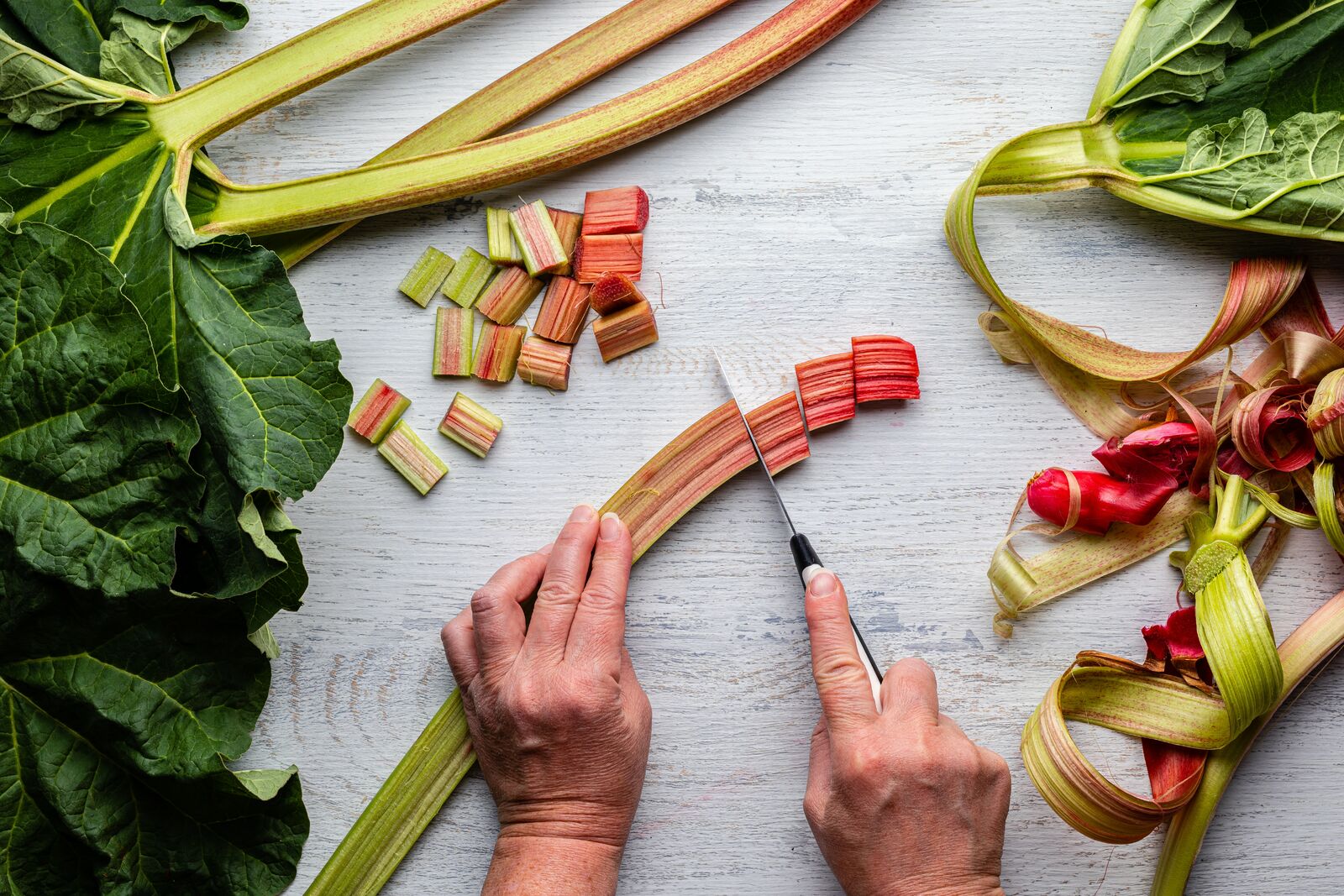 Rhubarb peeled and finely chopped