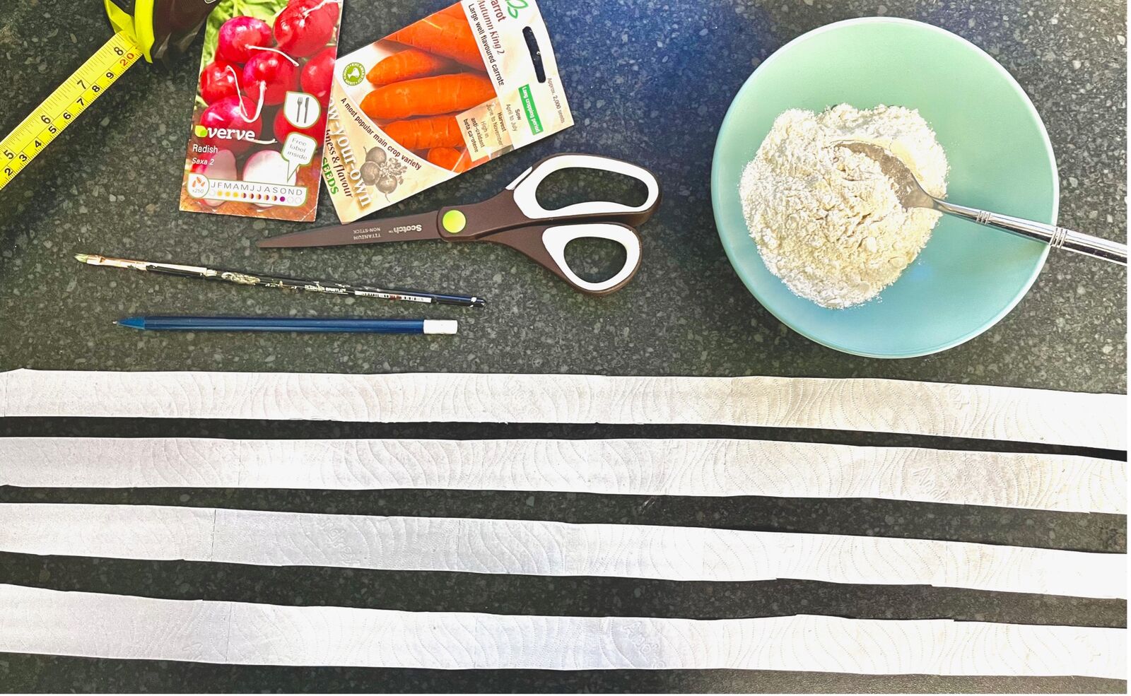 Making your own seed tape - instructions